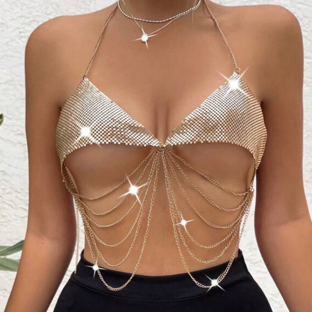Gold Chain Crop Top